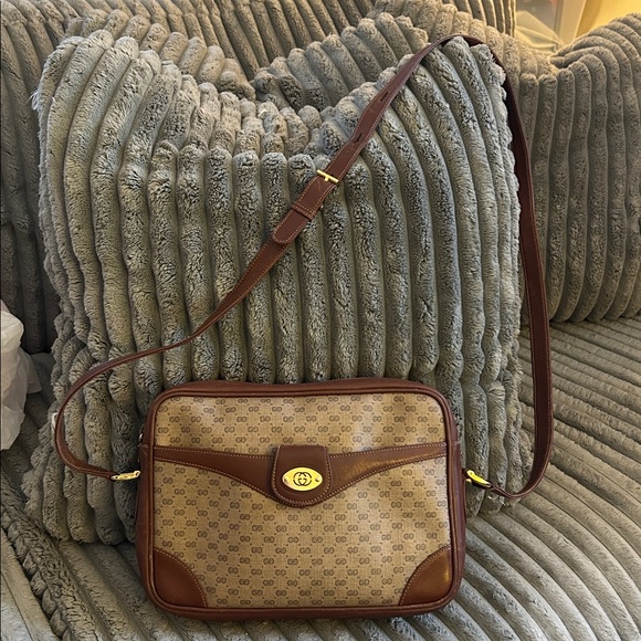 Vintage Gucci Micro GG Purse Monogram Crossbody Bag Coated Canvas Leather - Picture 4 of 17